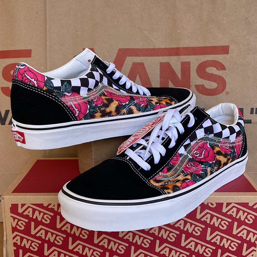 Vans Old Skool Rose Animal check True White/Multi WMNS sneakers - Picture 9 of 16